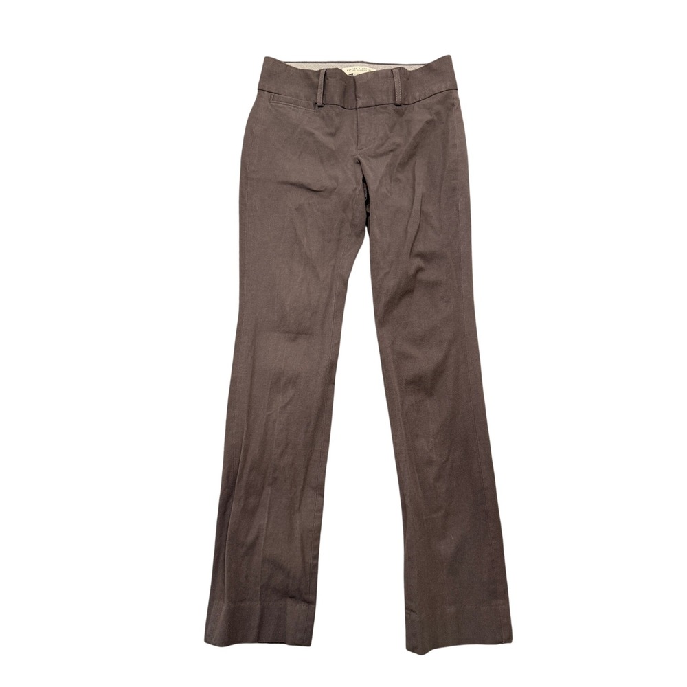Banana Republic Sloan Fit Brown Stretch Petite Dress Pants 00P Cotton Blend